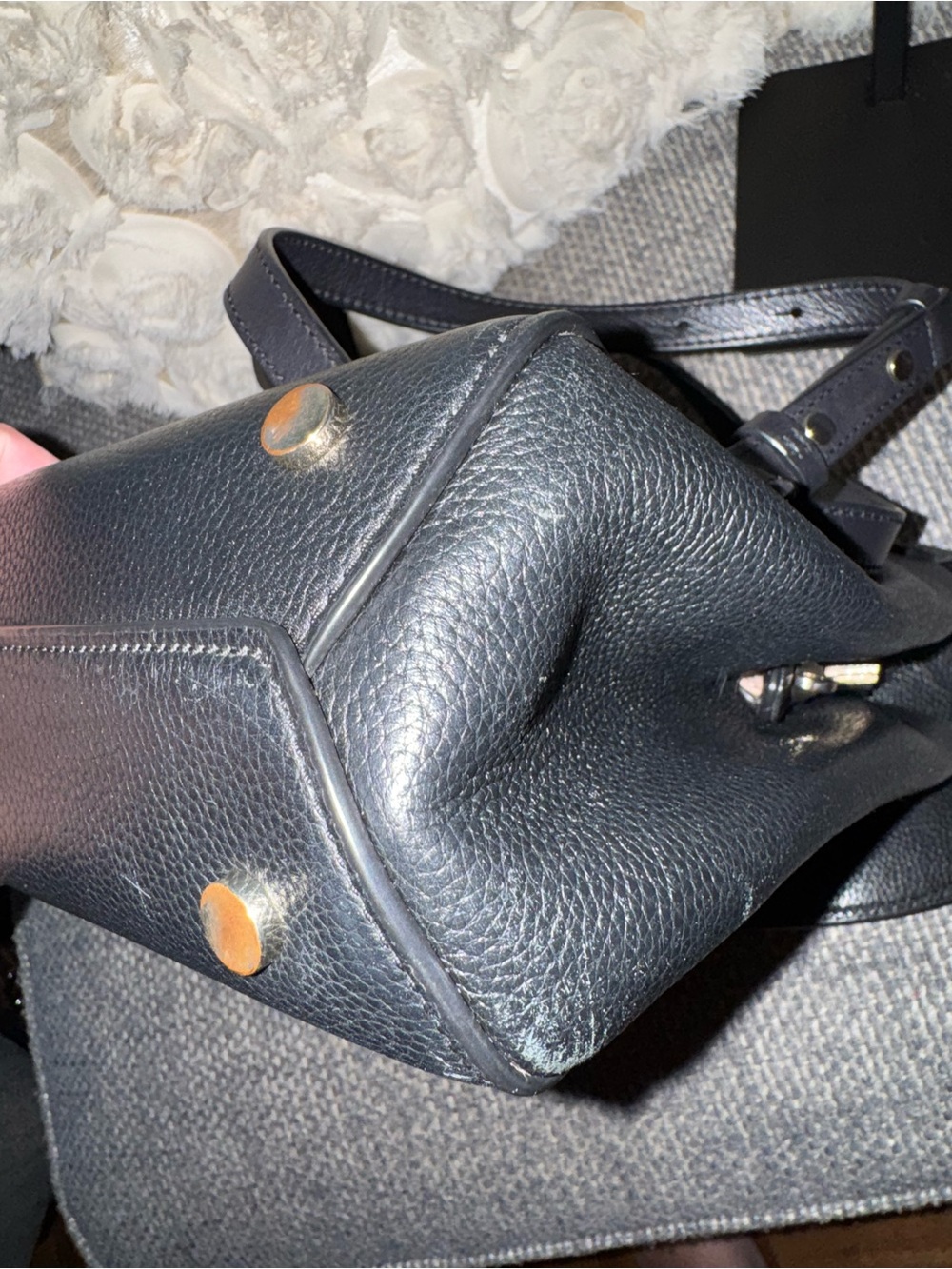 Kate Spade Black Pebbled Leather Backpack Purse - Picture 7 of 9